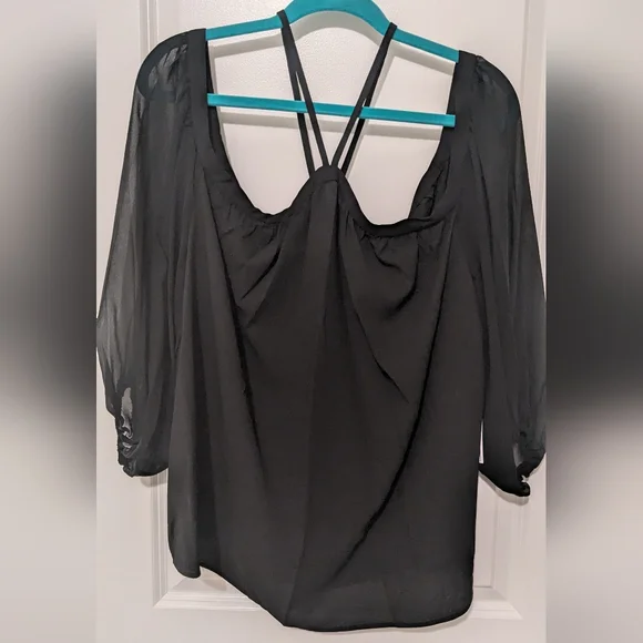 1.State Plus Size Black Women's Top - Picture 1 of 7